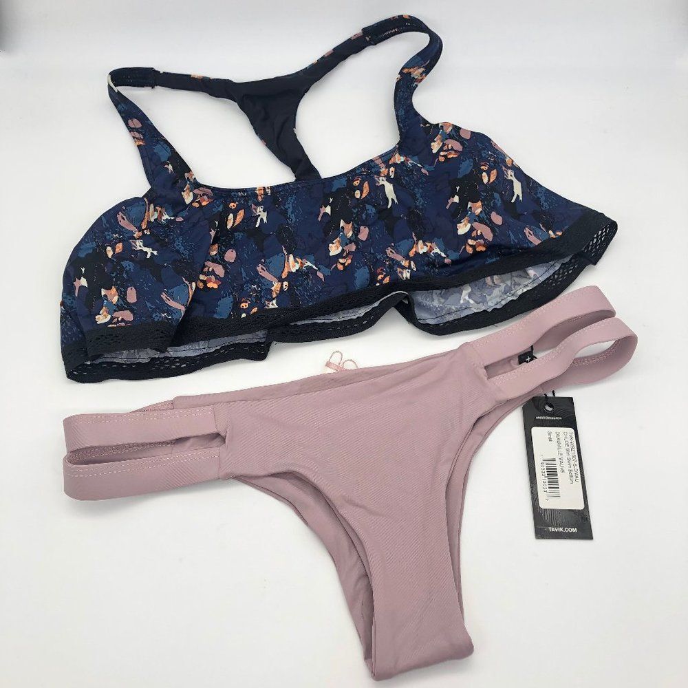 New Tavik Blue & Mauve Bikini - Size S